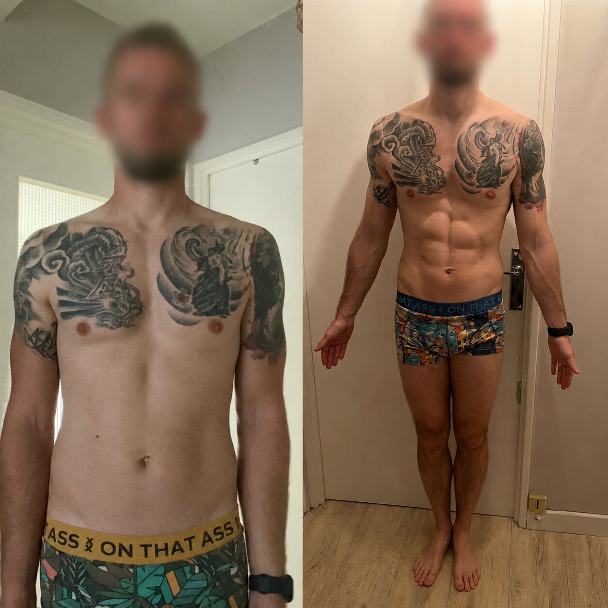 Transformation avant après client Coaching by Matt